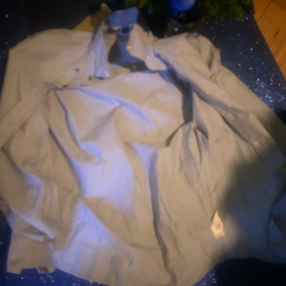 BURBERRY BRIT MEN’s LIGHT GREY-BLUE VINTAGE AUTHENTIC FULL-SLEEVE Shirt RARE LUX - Picture 16 of 16